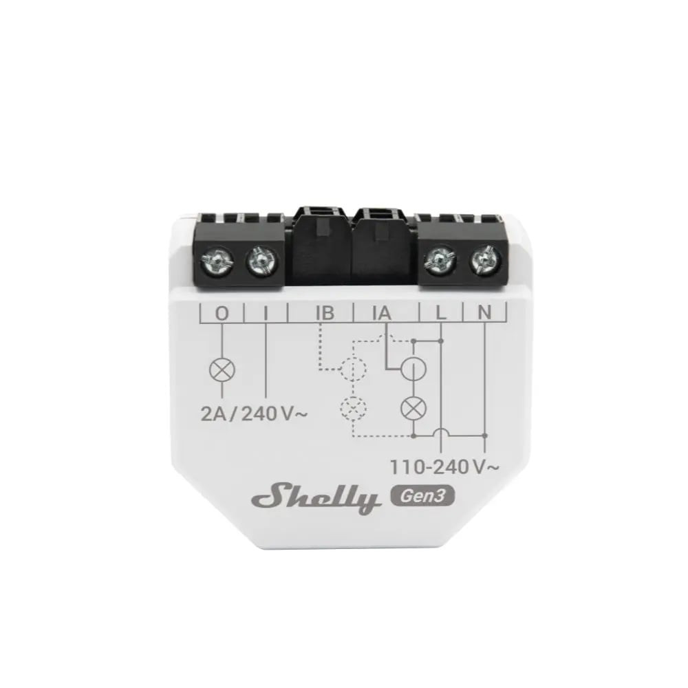 shelly em gen3 contor de energie monofazat cu 2 canale + clamp (1x transformator 50a)